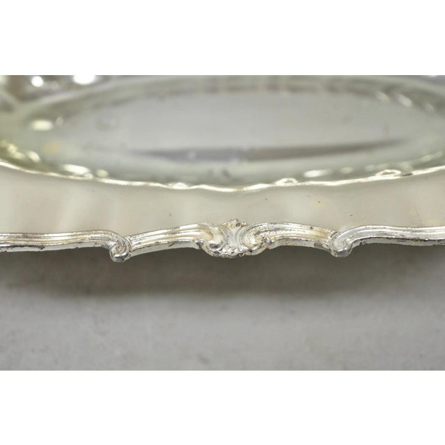 Vintage Fb Rogers Victorian Silver Plated Scalloped Centerpiece Fruit Bowl For Sale - Image 10 of 16