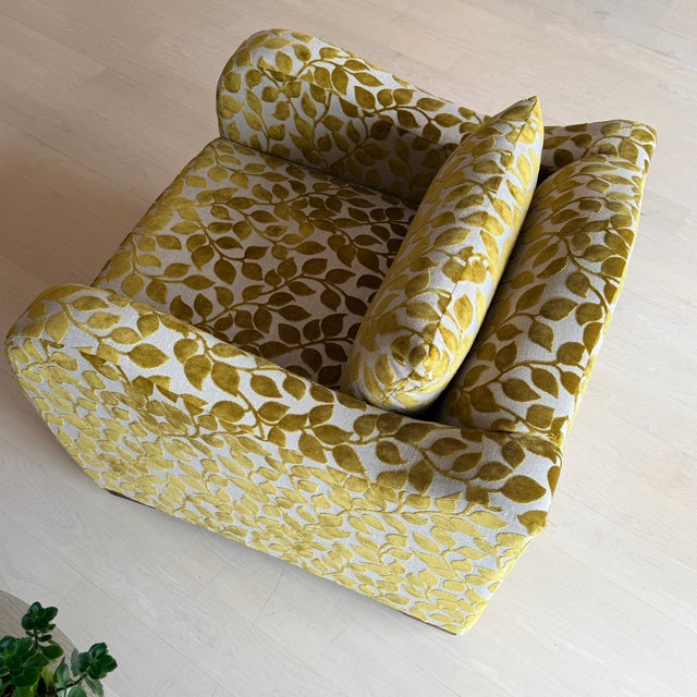 Contemporary Lemielx Et Cie Elode Lounge Chair With Custom Pindler Fabric For Sale - Image 3 of 6