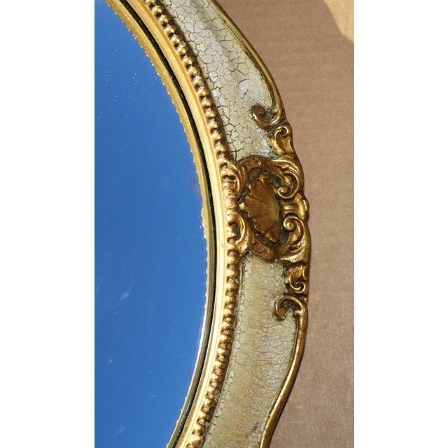 Vintage French Original Paint Convex Butlers Wall Mirror, 1940s For Sale - Image 6 of 12