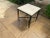 Modern Modern Patio End Table With Travertine Top For Sale - Image 3 of 5