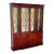 Vintage Baker Georgian Style Lighted Mahogany Breakfront China Cabinet For Sale