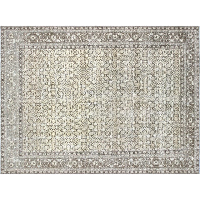 Textile 1940s Persian Tabriz Rug For Sale - Image 7 of 7