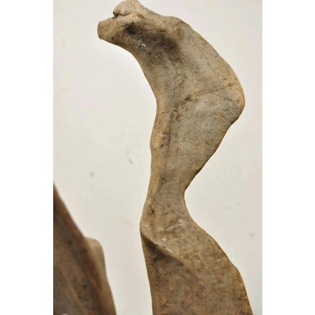 Vintage Abstract Sculpted Wood Sculptural Free Form Table Sculpture Statue For Sale - Image 11 of 12