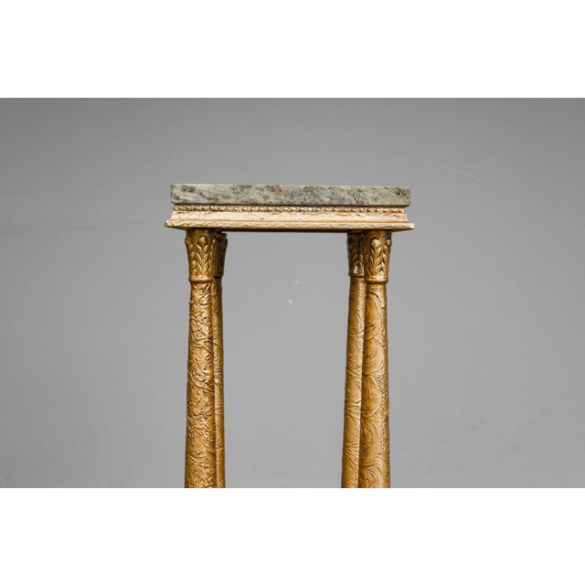 Antique-Style Flower Pedestal with Marble For Sale - Image 11 of 18