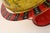 Yellow Vintage Replogle Yellow and Red Tin Litho "Globe Grams' Spinning World Globe For Sale - Image 8 of 18