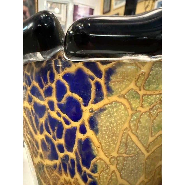 Ruby Red Abstract Face Sculpture in Murano-Style Art Glass For Sale - Image 8 of 10