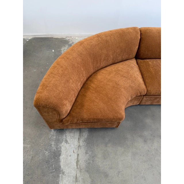 Abruzzo Sectional in Brown Chenille For Sale - Image 12 of 14