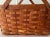 Woven Hinged Lid Picnic Basket with Handles For Sale In Los Angeles - Image 6 of 10