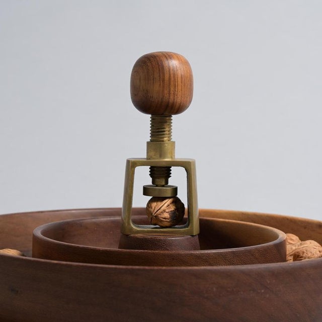 Vintage Iroko Nutcracker Bowl For Sale - Image 13 of 18