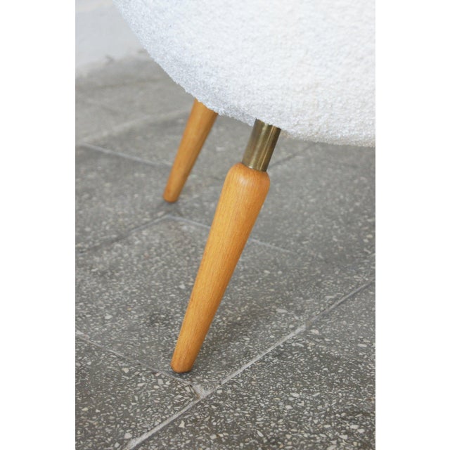 Brown Lounge Chair with Boucle Fabric by Fritz Neth for Correcta, 1950s For Sale - Image 8 of 10