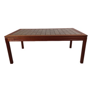 Fully Restored Danish Teak Coffee Table with Tiled Table Top, 1970s For Sale