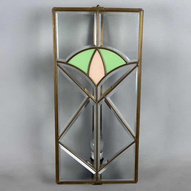 Liberty Wall Lamp in Brass and Cut Glass, 1950s For Sale - Image 10 of 10