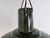 Vintage Industrial Pendant Light in Dark Green Enamel, 1960s For Sale - Image 6 of 9