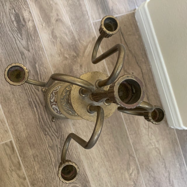 Metal 2000s Chinese Style Candelabra For Sale - Image 7 of 9