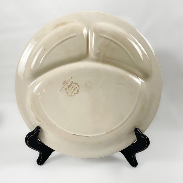 Antique Villeroy & Boch Mettlach Rouen Grill Sectioned Plate For Sale - Image 10 of 11
