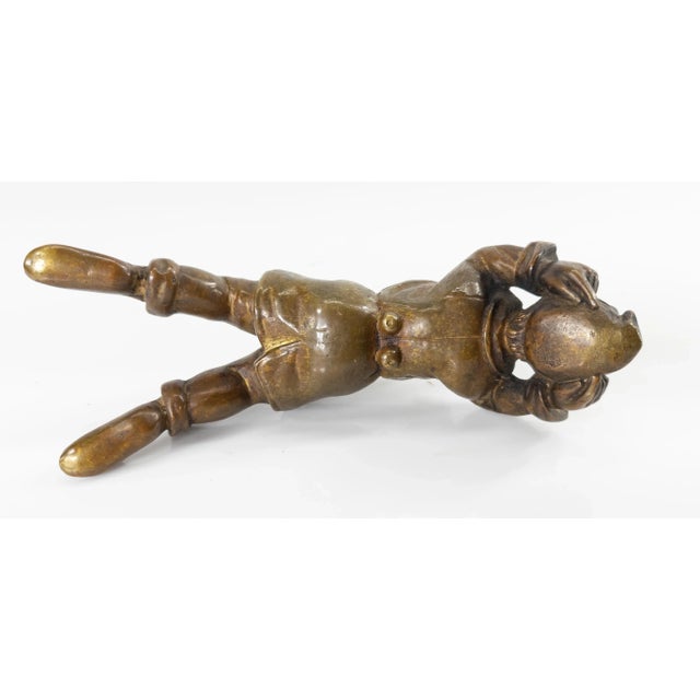 Metal French Circus Performer Bronze Table Cigar Lighter For Sale - Image 7 of 12