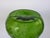 Glass Vintage Bohemian Green Glass Hand-Enameled Floral Vase, 12” For Sale - Image 7 of 12