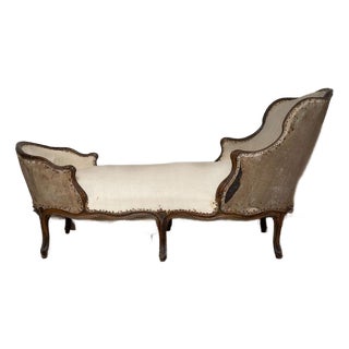 Antique French Louis XV Duchesse en Bateau Chaise Longue For Sale