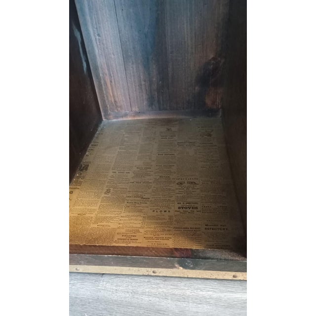 Wood Late 20th Century Habersham Wooden Plantation Campaign Trunk For Sale - Image 7 of 14