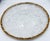 1980s Mid-Century Modern Crystal Ivv Glacier Ice Serving Platter Cake Plate Italy 10k Gold Trim 14.5" For Sale - Image 4 of 8