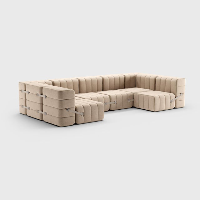 Contemporary Modular Lounge Sofa in Dama Fabric by Ambivalenz, Set of 15 For Sale - Image 3 of 18