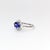 Tanzanite Diamond Halo Ring With Cathedral Shank: Solid 14k Gold, Oval 8.5x6.5mm, Size 6.75 For Sale - Image 4 of 5