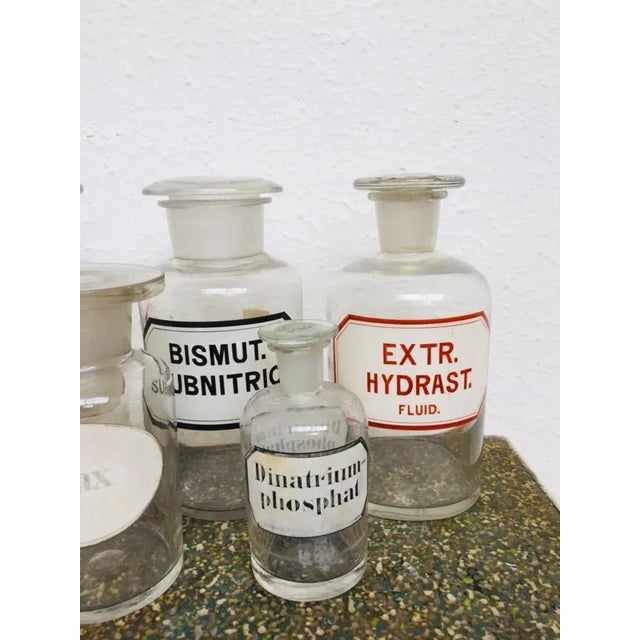 Vintage German Pharmacy Glass Set, 1920s, Set of 5 For Sale - Image 3 of 7