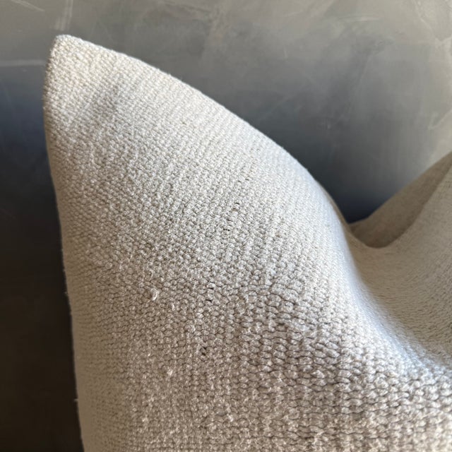 Vintage Rug Pillow Cover With Original Seams For Sale - Image 4 of 7