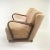 Art Deco German Armchair with Bentwood Armrests and Green Brocade Upholstery, 1940s, in Good conditions. Designed 1920 to...