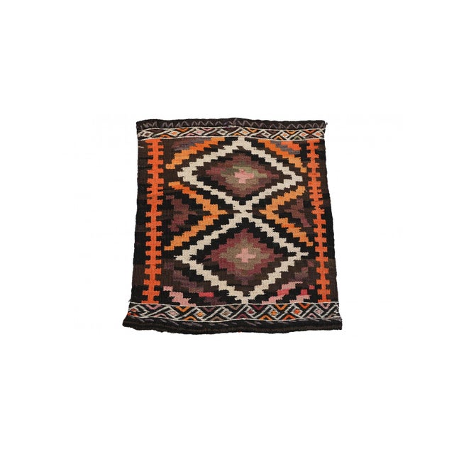 Handwoven vintage decorative mini wool rug from Kars region of Tukey. Approximatelly 45-55 years old. In very good...