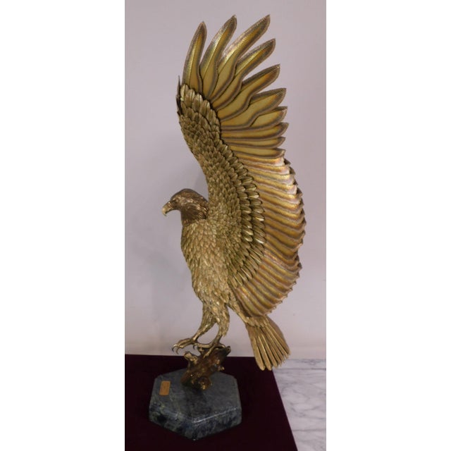 Wind Swept By Robert Signorella Sculpture Of Baled Eagle Landing 1124