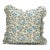 Fabdivine Elegant Block Printed Frill Cushion Cover Blue 18x18 Inch Off-White Linen- Neerabel For Sale