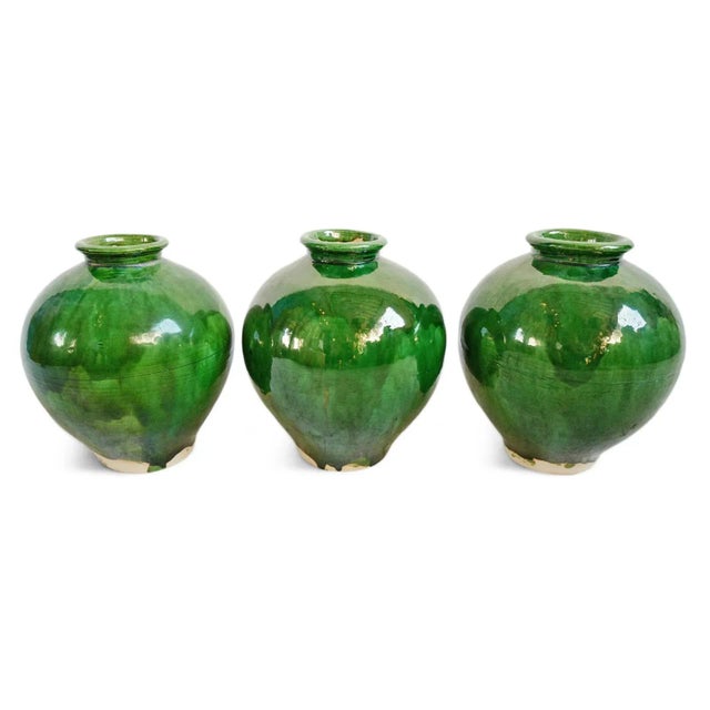 Vintage Ceramic Green Beijing Pot For Sale - Image 4 of 7