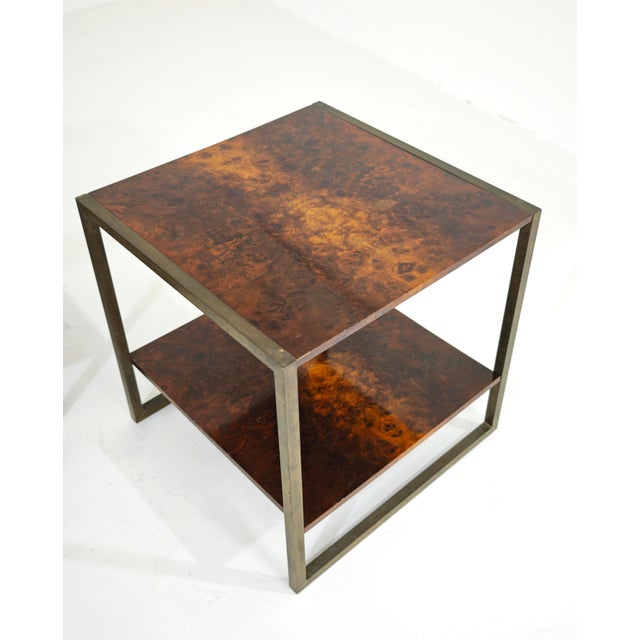 Mid-Century Modern Brass and Wood Coffee Tables, Italy, 1970s, Set of 3 For Sale - Image 11 of 14