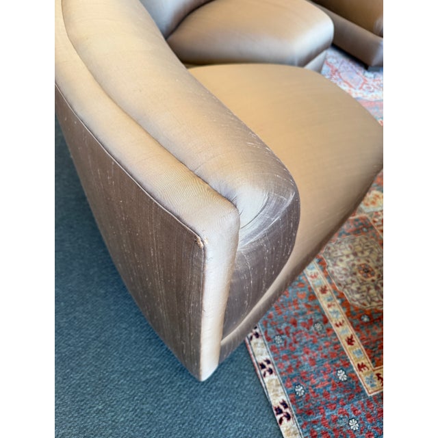 Textile Richard Andronaco Golden Bronze Silk Serpentine Sectional For Sale - Image 7 of 18