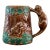 Vintage Shafford Ceramic Beaver Mug Hand Painted Relief Art Pottery Stein For Sale