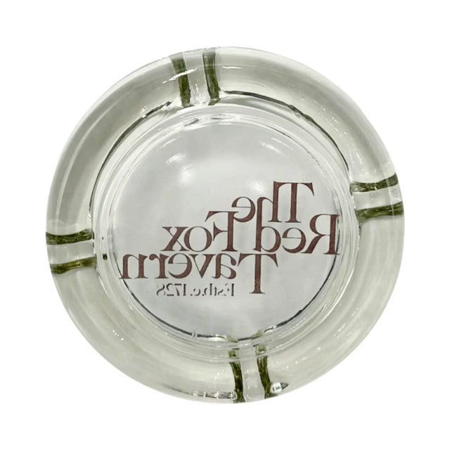 Vintage Red Fox Inn Tavern Middleburg Va Glass Ashtray For Sale In Washington DC - Image 6 of 14
