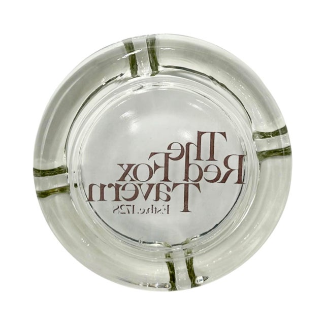 Vintage the Red Fox Inn & Tavern Middleburg, Virginia Glass Ashtray For Sale In Washington DC - Image 6 of 14