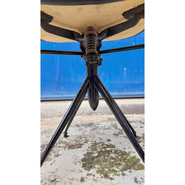 Black Swivel Desk Chair by Gastone Rinaldi for Rima, Italy, 1950s For Sale - Image 8 of 13