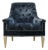 Traditional Tufted Velvet Accent Chair For Sale