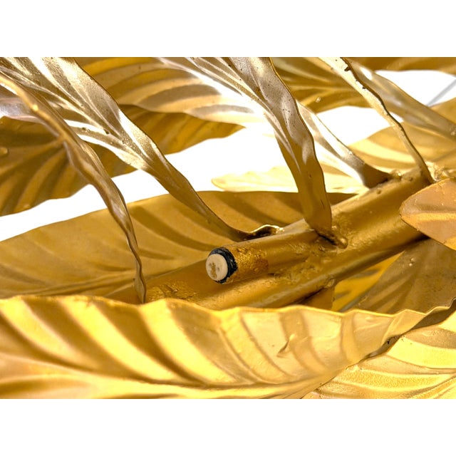 Apollo Grand Circular Laurel Leaf Chandelier in Gilt Wrought Iron For Sale - Image 12 of 14