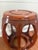 Hand-carved vintage Chinese hardwood drum garden stool featuring traditional Ming dynasty inspired architecture and open...