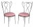 Mid 20th Century Salterini Style Mid Century Modern Scrolling Wrought Iron Side Chairs - A Pair For Sale