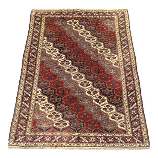 Caucasian Shirvan All-Over Blossom Lattice Tribal Rug - 6'8" X 5'4" For Sale