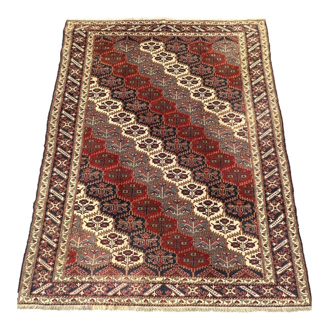 Caucasian Shirvan All-Over Blossom Lattice Tribal Rug - 6'8" X 5'4" For Sale