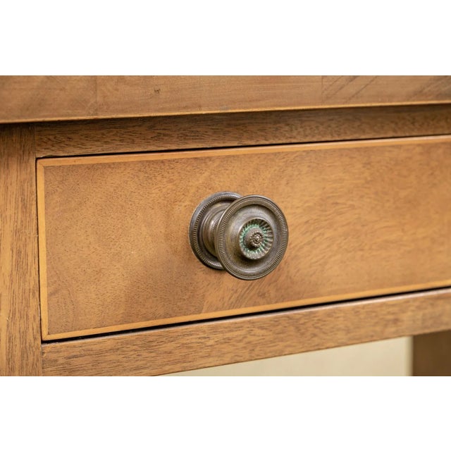 Wood Late 20th Century Regency Style Drop Leaf Side Accent Table on Casters For Sale - Image 7 of 9