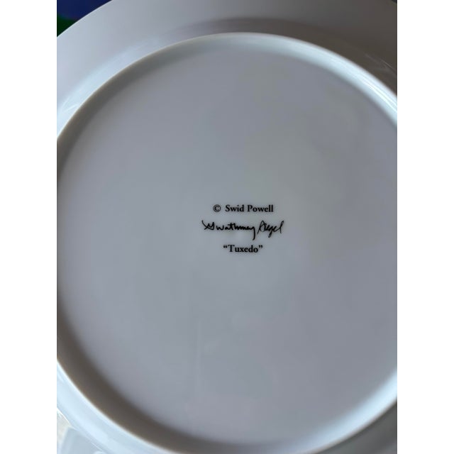 Gwathmey Siegel & Assoc 1980s Rare 54-Piece Swid Powell Tuxedo Porcelain Set, Dinner Service for 11 For Sale - Image 4 of 5