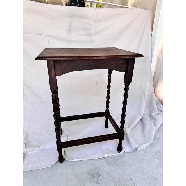 19th Century Antique Barley Twist Side Table For Sale - Image 5 of 8