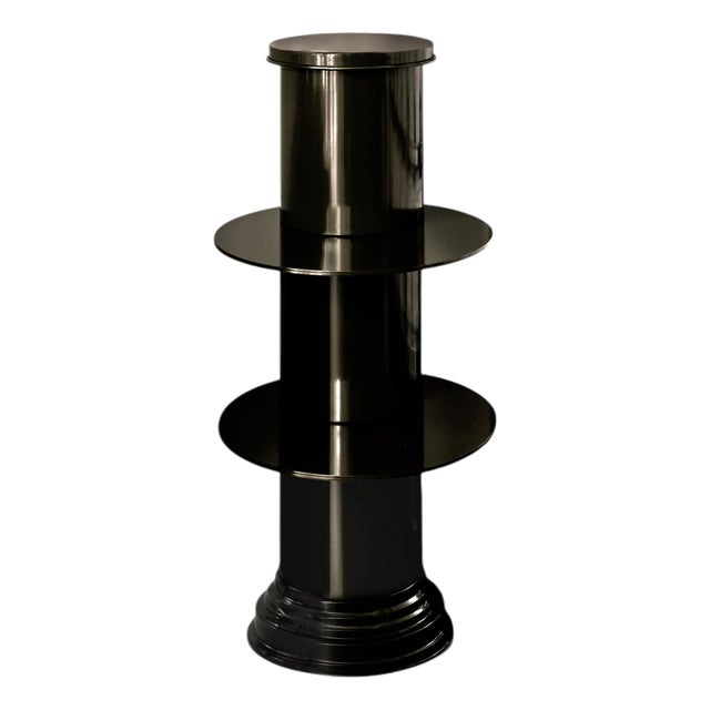 Cabaret 01 Console Table in Licorice Glossy Varnished Aluminum by Caspal For Sale
