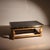 Rustic Coffee Table in Slate, Brass and Oak, Germany, 1970s For Sale - Image 6 of 10